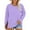 Light Violet, variant on Plus Size Neck T Shirts Women Long Sleeve Tops Casual Summer Tshirts Loose Fit Tee Pink Women Blending Shirts Women's Long Sleeve T-Shirt(XL)