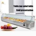 thumbnail image 3 of Barra de ensaladas de mesa, equipo comercial para refrigerador de supermercado, vitrina para exhibición de carne fresca y alimentos para ensaladas, 3 of 4