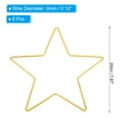thumbnail image 2 of Unique Bargains 7.9' Length Star Dream Catcher Rings, 6 Pcs Metal Macrame Wreath Floral Ring Hoop, Gold Tone, 2 of 6