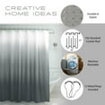 thumbnail image 4 of Ombre Textured Dark Gray Polyester Shower Curtain Set, 70" x 72" (13 Piece), 4 of 5