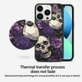 thumbnail image 2 of RSMTCI for iPhone 11 Case 6.1 IN,Gothic Skull Purple Rose Phone Case,Black, 2 of 6