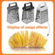 thumbnail image 4 of GOOHOCHY 3Ud Rallador De Cocina Acero Inoxidable Para Vegetales Y Y, 4 of 8