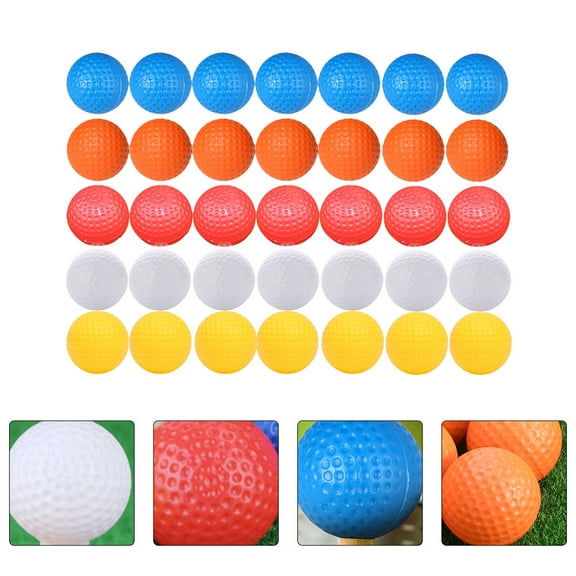 Luxshiny Colored Practice 30Pcs Round Plastic for Indoor Golfing and 1.6in