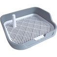thumbnail image 2 of GFDYREE Dog Toilet, Dog Potty with Removable Pole, Reusable Mesh Training Potty Tray for Small Medium Dogs, Gray, 2 of 7