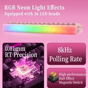 AULA Hero 68 HE 60% Wired Gaming Keyboard with Hall Effect Magnetic Switches, Adjustable Actuation, Rapid Trigger, RGB Backlight, Pink Gradient( Side-Printed, Black king Switch)