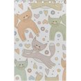 thumbnail image 3 of Coolnut Window Curtain Panels Drapes Cute Cartoon Cats Thermal Insulated Blackout Grommet Printed Window Curtain 2 Panels 84x55 in for Living Room Bedroom, Symmetry, 3 of 5
