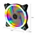 thumbnail image 5 of Xinyolin Case Fan Mute Big Air Flow 12cm RGB Lights PC Cooling Fan for Home, 5 of 8