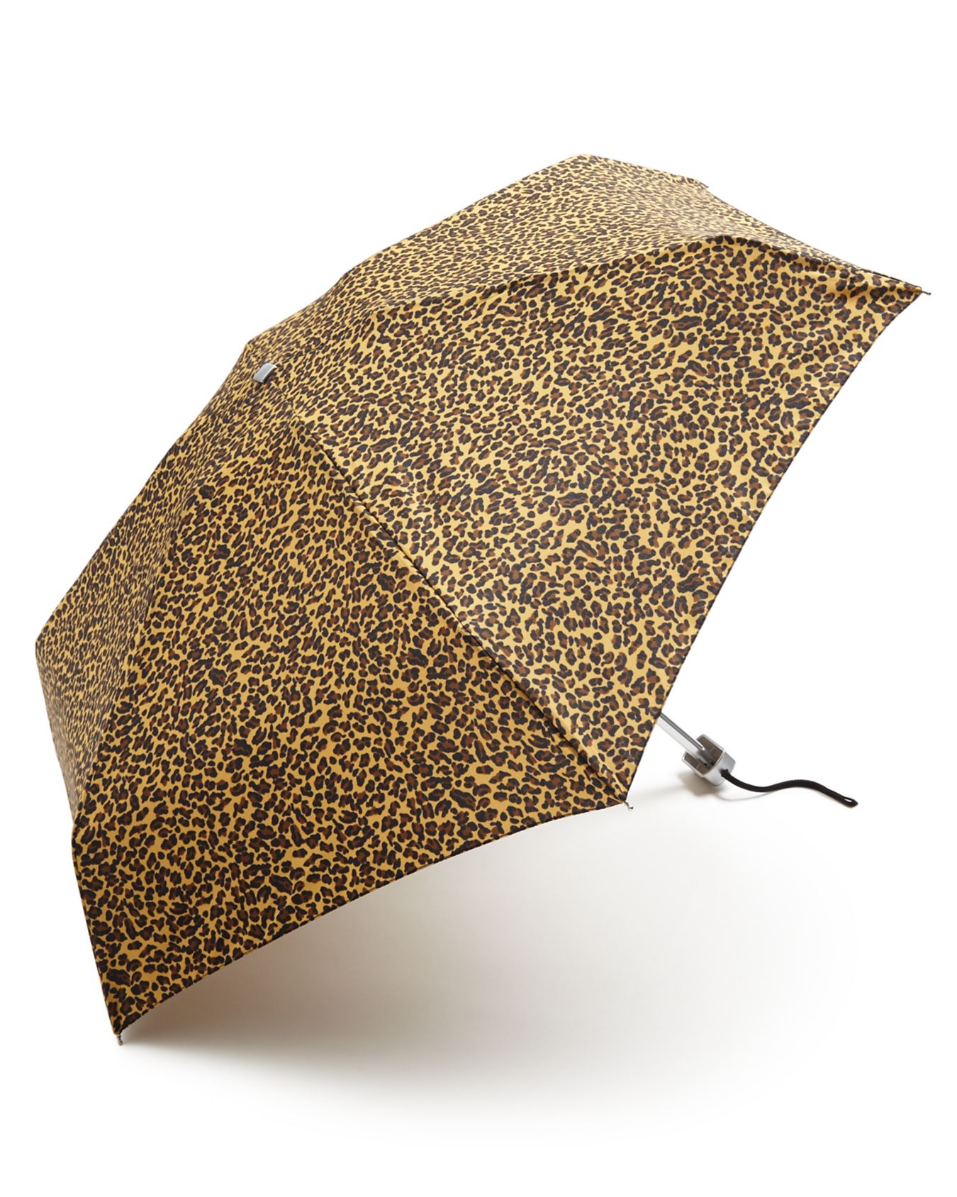 GustBuster Mini Cheetah Print Umbrella, Brown