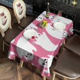 thumbnail image 2 of Halloween Cute Ghosts on Pink Pattern Rectangle Tablecloth 60"x120",Waterproof Polyester Rectangle Table Cloth, Wipeable Spillproof Polyester Tablecloth for Dining, Camping, Indoor and Outdoor, 2 of 6