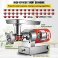 thumbnail image 5 of VEVORbrand Electric Meat Grinder 661lbs/hour 800W, Meat Grinder Machine 1.5 HP,Electric Meat Mincer with 2 Grinding Plates, Sausage Kit Set Meat Grinder Heavy Duty, 5 of 10