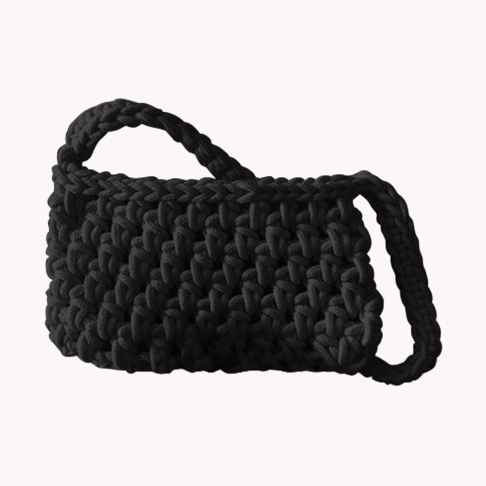 EDFRWWS Women Commute Bag Cotton Rope Woven Shoulder Bags Summer