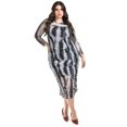 thumbnail image 1 of Vestido de mesh Tie Dye Roman Fashion Tallas Extras Gris Negro 36, 1 of 6