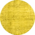 thumbnail image 1 of Ahgly Company Machine Washable Indoor Round Persian Yellow Traditional Area Rugs, 7' Round, 1 of 4