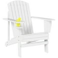 thumbnail image 1 of Outsunny Chaise Adirondack Classique avec Porte-Gobelet pour Cour Arrière Blanc, 1 of 10