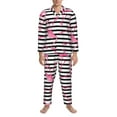 thumbnail image 4 of Kll Flamingos Sleepwear Mens Flannel Pajamas,Long Cotton Pj Set, 4 of 9