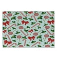 thumbnail image 3 of Candy Cane Cutting Board, Holly Berry Mistletoe Traditional Red and White Patterned Sugary Food on Sticks, Decorative Tempered Glass Cutting and Serving Board, Small Size, Multicolor, by Ambesonne, 3 of 5
