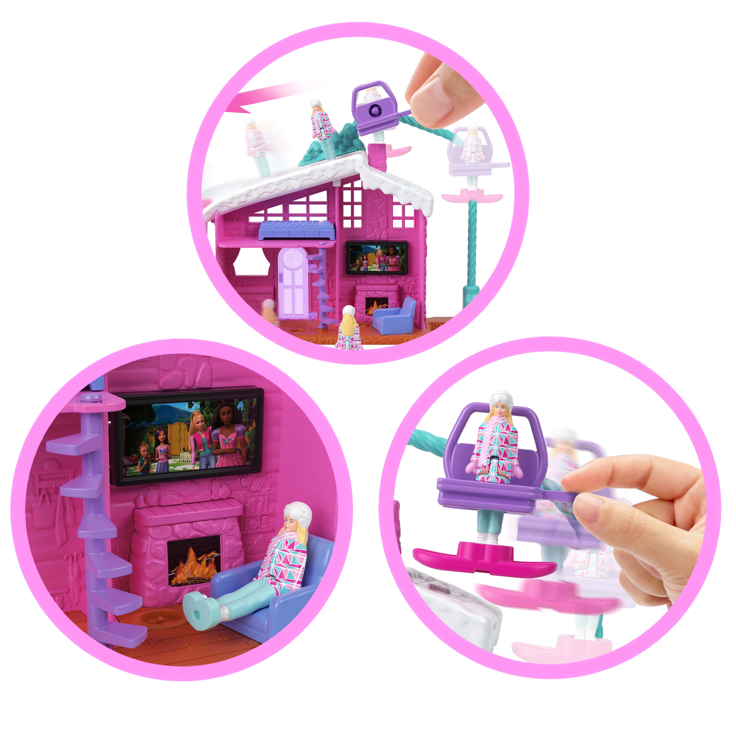 Barbie-Chalet de ski Mini BarbieLand-Coffret poupée, mobilier et accessoires