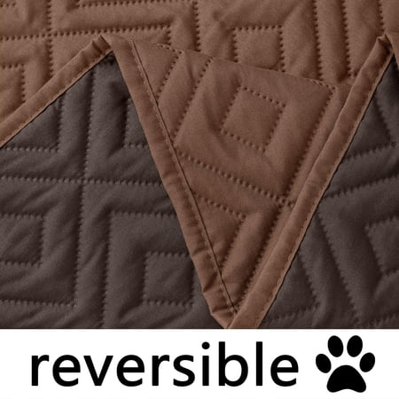SMIRY WATERPROOF DOG COUCH COVERS, WASHABLE DOG BLANKETS FOR SOFA & BED, REVERSIBLE FURNITURE PROTECTOR FOR PETS (30X70 INCH, BROWN/CHOCOLATE)