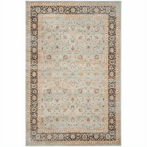 SAFAVIEH Vintage Roseann Traditional Area Rug, Light Blue/Black, 4' x 5'7"