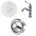thumbnail image 1 of American Imaginations 16.5-in. W Round Bathroom Undermount Sink Set In White - Chrome Hardware AI-26673, 1 of 9