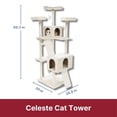 thumbnail image 6 of TRIXIE Celeste Plush 4-Level 69" Cat Tree  Sisal Scratching Posts Condo & Cat Toy Cream, 6 of 8