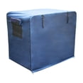 thumbnail image 2 of Pet Crate Cover, Waterproof Insulated Cage Cover with Zipper Mesh Windows and Roll-Up Flaps, Blue, Cloth, 3 Sizes for Dog Cat Rabbit, 2 of 6