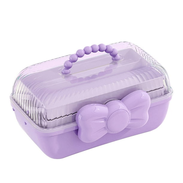 Caja de almacenamiento de accesorios para el cabello para niñas, accesorio para el cabello para niñas, organizador de soporte para lazos para el Púrpura Sunnimix Estuche de almacenamiento para lazos para el cabello