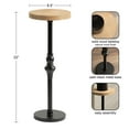 thumbnail image 6 of Kate and Laurel Stratton Round Pedestal Drink Table, 9 x 9 x 22, Hazelnut Brown and Black, Decorative Mini Table for Use as Indoor Plant Stand or Cute Martini Table, 6 of 10