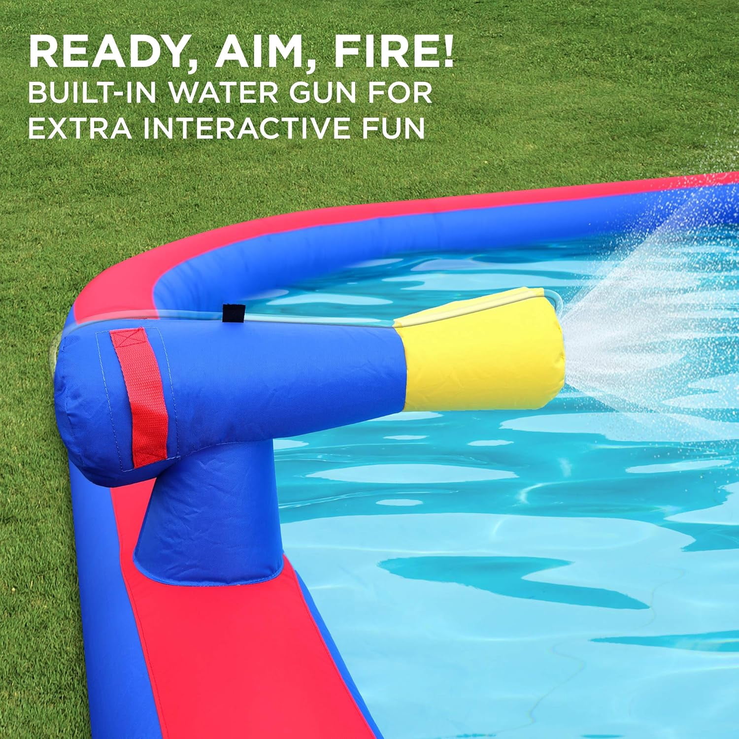 Sunny & Fun Fun Water Slide with Bounce and Pool for Backyard Water Play