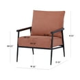 thumbnail image 5 of A&D Home Parker Polyester Corduroy Accent Chair, Orange, 5 of 8