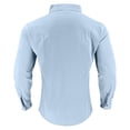 thumbnail image 6 of Vetsdori Mens Long Sleeve T-Shirts Linen Pocket Button down Winter Outdoor Casual Plain Stand-up collar Trendy Tops for Men, 6 of 9
