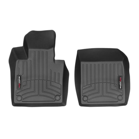 WeatherTech Custom Fit FloorLiners compatible with Volvo XC60 Recharge, XC60, XC60 Plug-In Hybrid - 1st Row (Driver & Passenger), Black