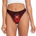 thumbnail image 1 of Fotbe Black Spider Web With Spiders Tanga Sin Costuras para Mujer con Estampado – Panties Invisibles, Transpirables y Cómodos para Uso Diario-X-Large, 1 of 6