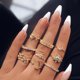 thumbnail image 1 of Conjunto de anillos para mujer, anillos para niñas, conjunto de anillos con abalorios para mujer, joyería boho, accesorios punk, bagues, anillos para mujer, schmuck Tan Jianjun unisex, 1 of 2