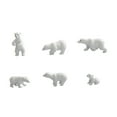 thumbnail image 4 of HOMOBABE Resin Miniature Bear Figurines White 6 Pieces 2.1 Inch Cute Home Decor for Kids Room and Office, 4 of 8