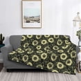 thumbnail image 2 of Rateoe Sunflowers Pattern Flannel Throw Blanket, Ultra-soft Blanket for Bed, Couch, Car, Hypoallergenic Anti-pilling blanket-40"x30"(Horizontal), 2 of 6