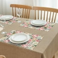 thumbnail image 3 of Pioneer Flower Floral Print Pattern Summer Placemats Table Placemats Set Of 4-Linen Kitchen Washable Placemats Table Mats 12x18 Inch Non-Slip Heat Resistant, 3 of 6