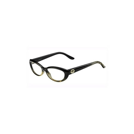 UPC 762753301772 product image for Gucci Womens Eyeglasses 3566 W8H/16 Plastic Oval Black Gold Frames | upcitemdb.com