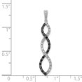 thumbnail image 3 of 14K White Gold Charm Pendant Diamond Round 1 4Ct. Black & Twisted, 3 of 3