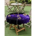 thumbnail image 3 of Outdoor Tablecloth with Umbrella Hole and Zipper, Purple Fruit Round Table Cloth 60 Inch Waterproof Tablecloth, Modern Minimalist Decor Black Background Picnic Table Cover for Patio Camping, 3 of 7