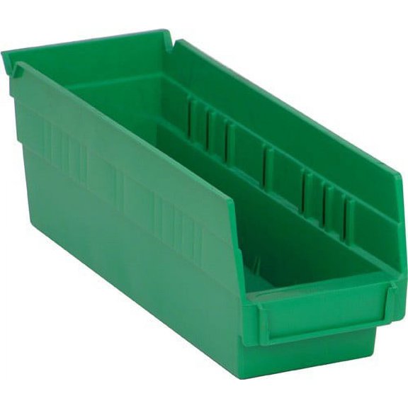 23 5/8" Deep x 8 3/8" Wide x 4" High Green Shelf Bin