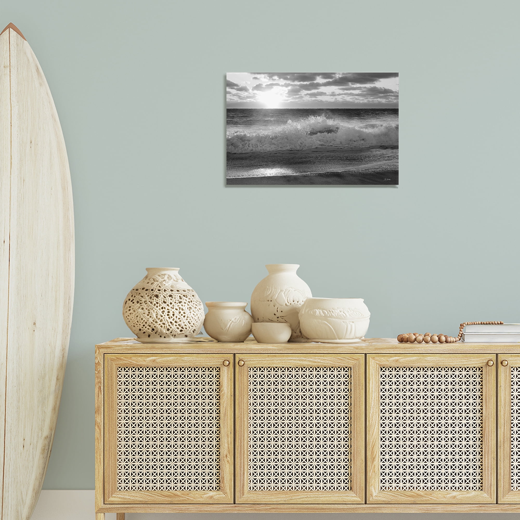Stupell Industries Crashing Sea Waves Landscape & Nature Photography Wrapped Canvas Art Print Wall Art, 24 x 16