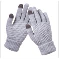 thumbnail image 1 of Guantes de invierno para pantalla táctil para hombre y mujer, guantes cálidos de punto a prueba de frío, de lana gruesa, forrados con forro polar, antideslizantes, 1 of 5
