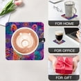 thumbnail image 3 of BaHomeck Drink Coasters Set Of 6 With Holder Portrait Of Alpaca In The Style Water Absorbent Ceramic Coasters Tabletop Protection,Suitable For Various Cup,Home Decor, 3 of 4