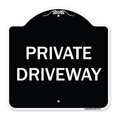 thumbnail image 1 of SignMission A-DES-BW-1818-9778 18 x 18 Po Signe de la Série Designer - Allée Privée&44; Noir et Blanc, 1 of 1