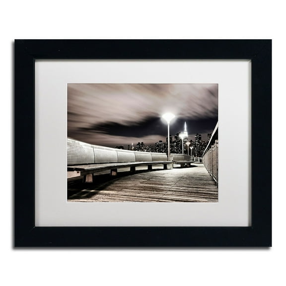 Trademark Fine Art "NYC" Canvas Art by David Ayash, White Matte, Black Frame