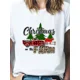 thumbnail image 4 of Ropa con estampado de Feliz Navidad de Año Nuevo para mujer, camisetas de estilo informal con estampado de ciervo de Navidad lindo, moda, 4 of 5