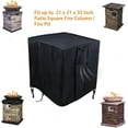 thumbnail image 5 of Fire Pit Cover under $5! Xqxayjr Square Fire Pit Cover, 420D Waterproof Outdoor Fireplace Cover for Gas Propane Fire Table, Weatherproof Protective Cover for Patio Garden Backyard, 5 of 9