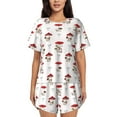 thumbnail image 1 of Vsdgher Pyjama pour Femmes à Motif de Différents Champignons, Ensemble de Sommeil 2 Pcs à Manches Courtes, Ensemble de Pyjama d'Été Doux, Ensembles de Détente Décontractés, 2 Pcs Pj-4X-Grand, 1 of 6