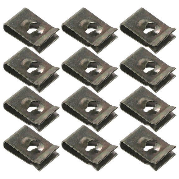 MLINS 100pcs Secure Attachment Car Screw Clips U Type Metal Clips Auto Parts Car Fastener Set for Bumper and Mudguard Automotive U Type Clips